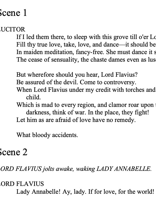 Text of the Flavius play