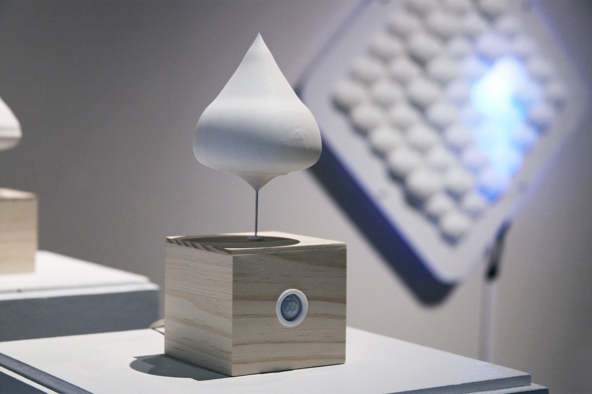 Installation view of a Shekinah interactive sculpture